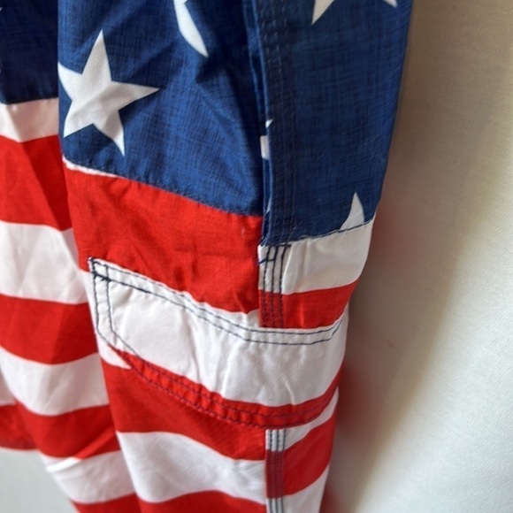 Kanu Patriotic Swim Trunks , Red, White & Blue - Picture 4 of 9